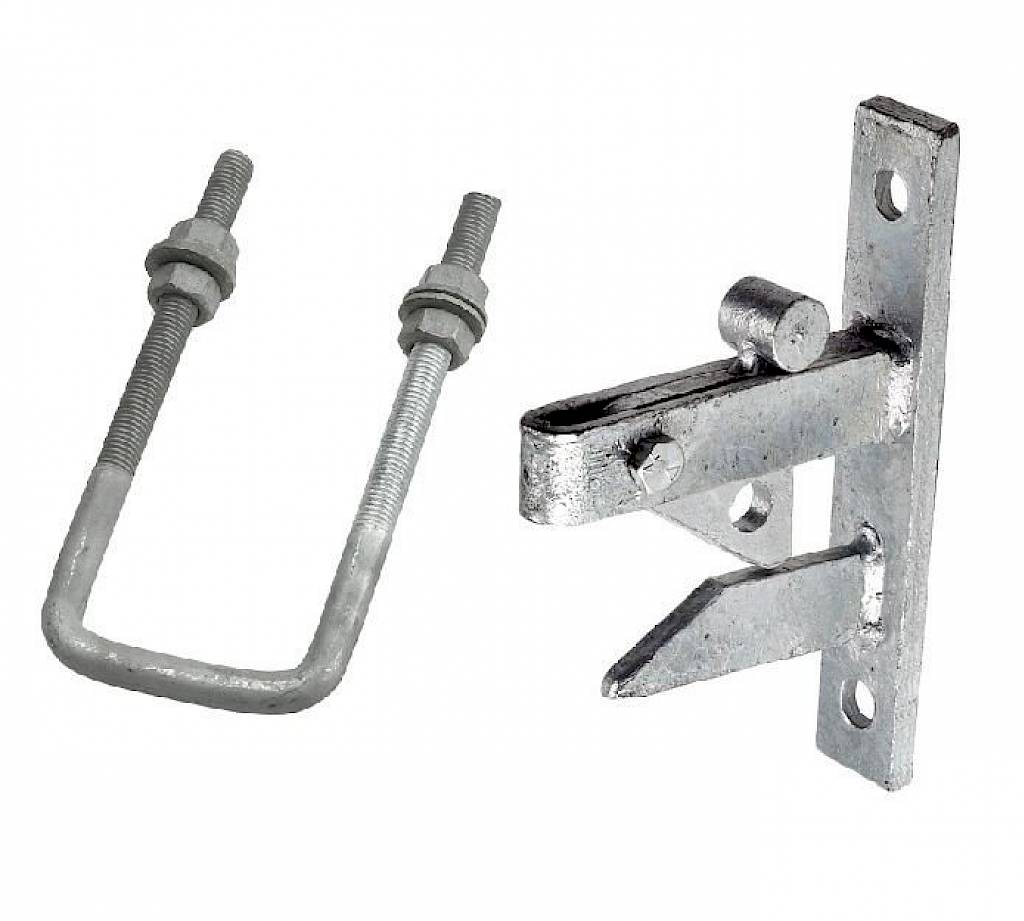 Self Locking Gate Catch Set Galvanised British Gates & Fencing